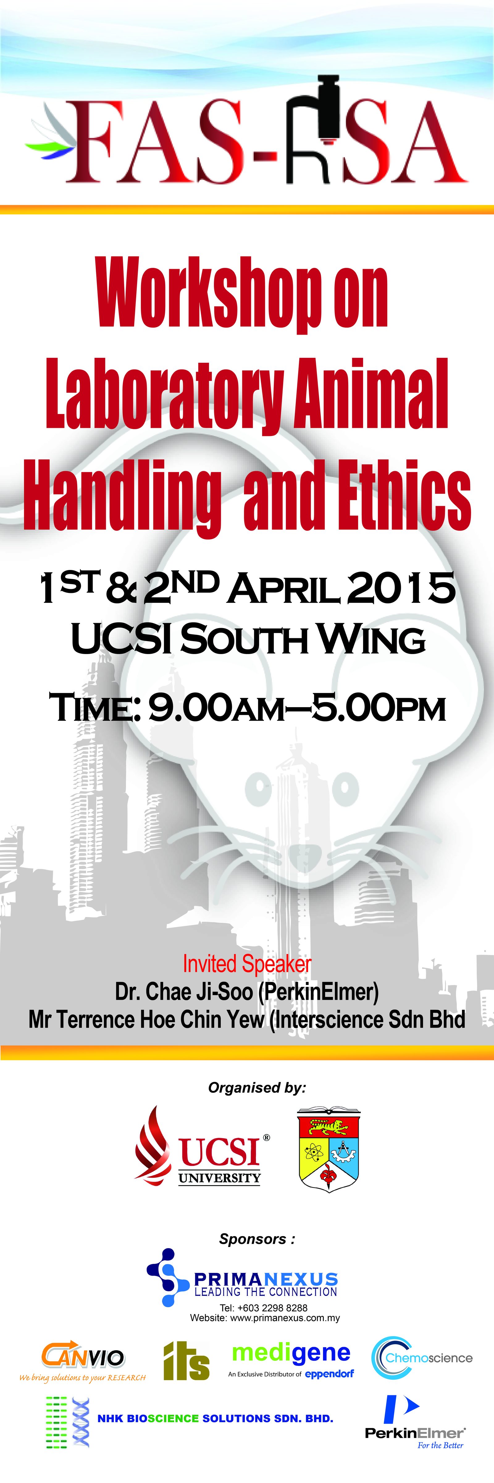 Tall workshop banner showing the dates, venue, invited speakers, organisers and sponsors, including Prima Nexus
