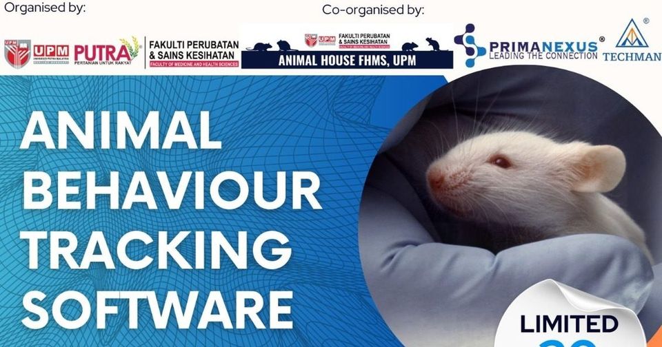 Poster for the animal behaviour tracking software demo session at UPM, with the speakers’ portraits