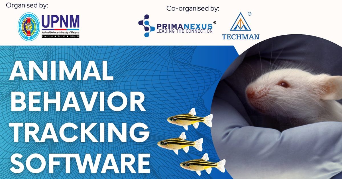 Poster for the animal behaviour tracking software demo session at UPNM, with the speakers’ portraits