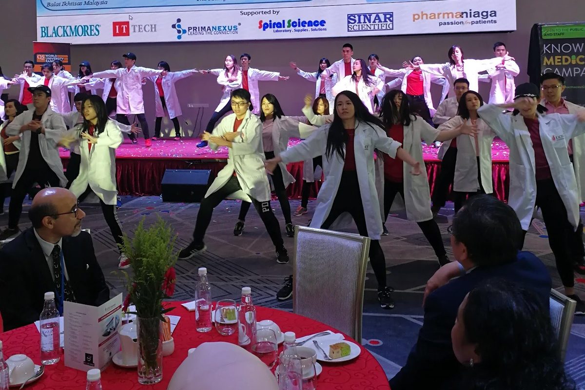 Students performing on the stage in the Grand Ballroom