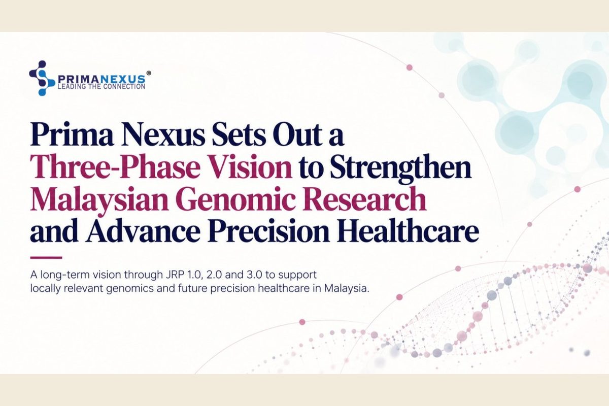 Prima Nexus Sets Out a Three-Phase Vision to Strengthen Malaysian Genomic Research and Advance Precision Healthcare, with a DNA strand and molecules