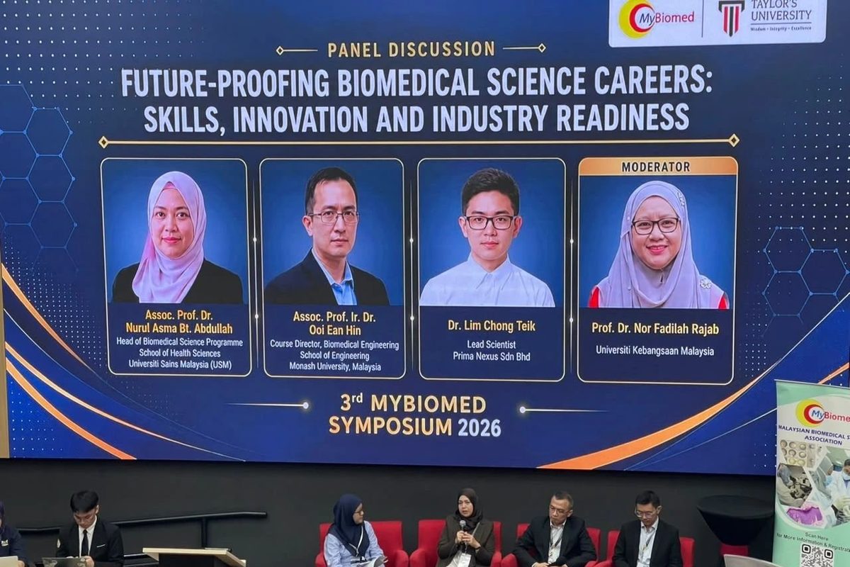 Panel discussion on future-proofing biomedical science careers at the 3rd MyBiomed Symposium 2026