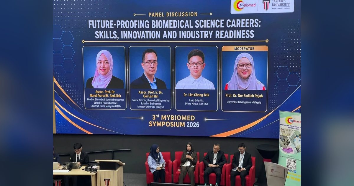 Panel discussion on future-proofing biomedical science careers at the 3rd MyBiomed Symposium 2026
