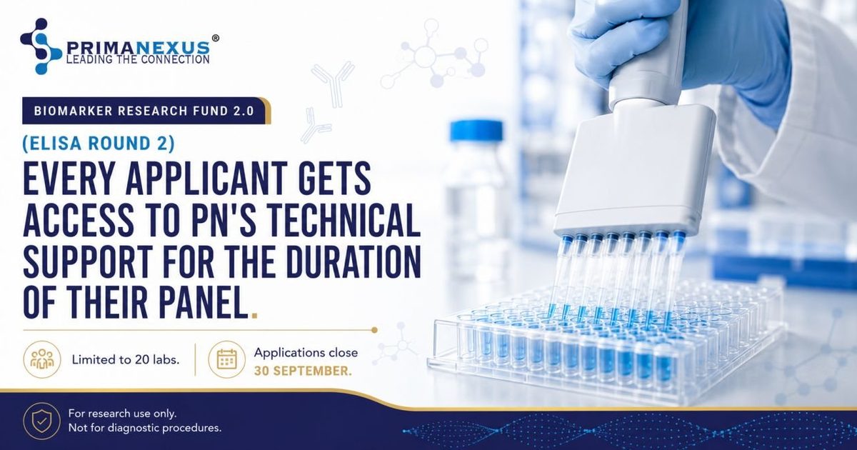 Biomarker Research Fund 2.0 announcement: every applicant gets access to Prima Nexus technical support